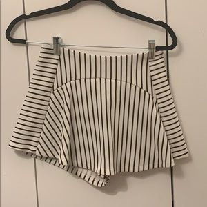 LF black and white striped skort.